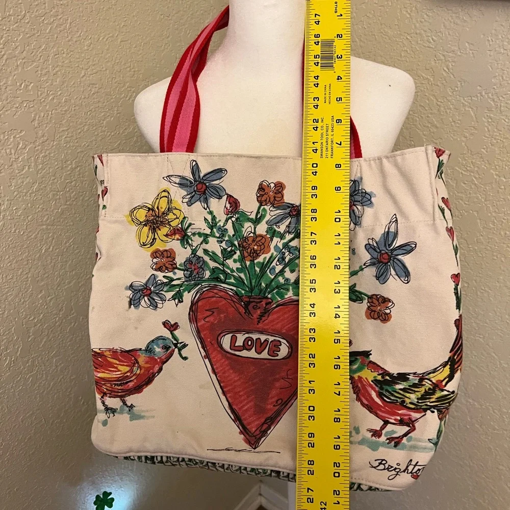 Brighton "Love Tweet" Canvas Tote Bag - Picture 11 of 11